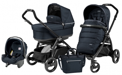 Коляска 3 в 1 Peg Perego Book Plus Pop Up Set Modular (прогулочный блок Pop-Up Completo) Luxe Bluenight
