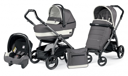 Коляска 3 в 1 Peg Perego Book S XL Modular System (прогулочный блок Pop-Up Completo, шасси Jet) Ascot