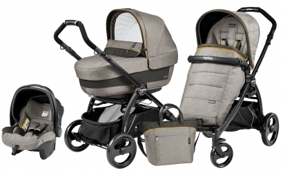 Коляска 3 в 1 Peg Perego Book Plus Elite Set Modular (прогулочный блок Pop-Up Completo) Luxe Grey