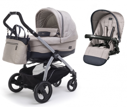 Коляска 2 в 1 Peg Perego Book Plus Culla Elite + Seggiolino Pop Up Luxe Beige