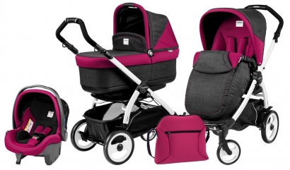Коляска 3 в 1 Peg Perego Book 51 Pop Up Set Modular (шасси White/Black) Fleur