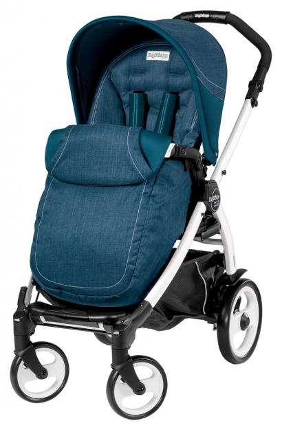 Прогулочная коляска Peg Perego Book 51 Pop-Up Completo (шасси White/Black) Saxony Blue