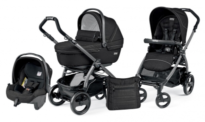 Коляска 3 в 1 Peg Perego Book 51 XL Set Modular (прогулочный блок Pop-Up Sportivo, шасси Jet) Mod Black