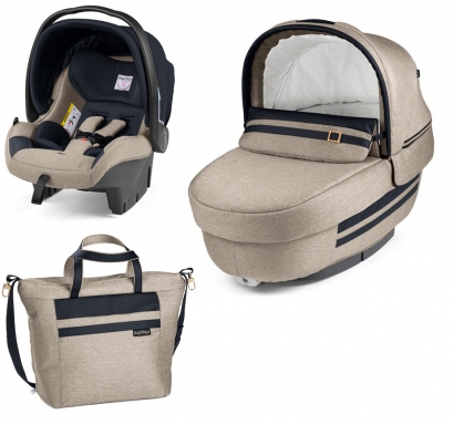 Коляска 3 в 1 Peg Perego Set Modular Elite (без шасси) Luxe Ecru