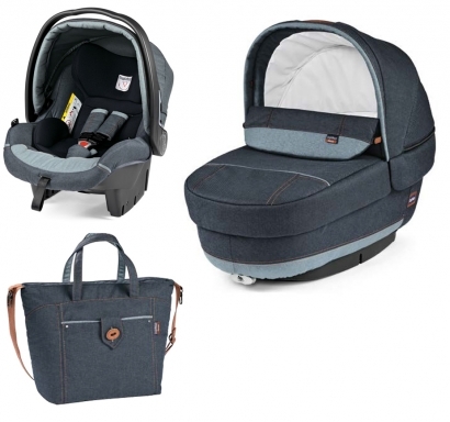 Коляска 3 в 1 Peg Perego Set Modular Elite (без шасси) Blue Denim