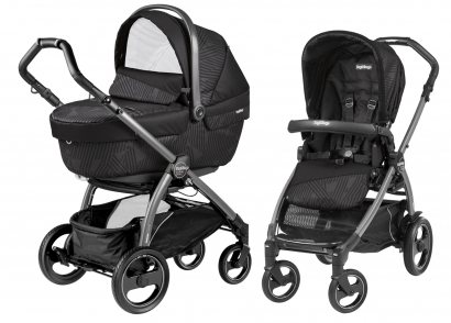 Коляска 2 в 1 Peg Perego Book S XL Modular System (прогулочный блок Pop-Up Sportivo, шасси Jet) Geo Black