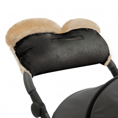 Муфта для рук Esspero Isabella (натуральная овечья шерсть) Black