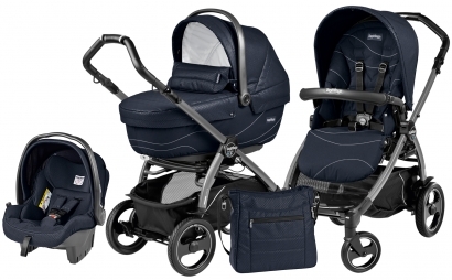 Коляска 3 в 1 Peg Perego Book 51 S XL Set Modular (прогулочный блок Pop-Up Sportivo, шасси Jet) Bloom Navy