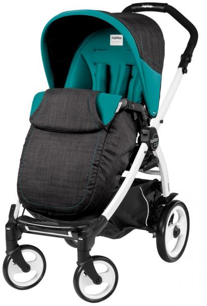 Прогулочная коляска Peg Perego Book 51 Pop-Up Completo (шасси White/Black) Aquamarine