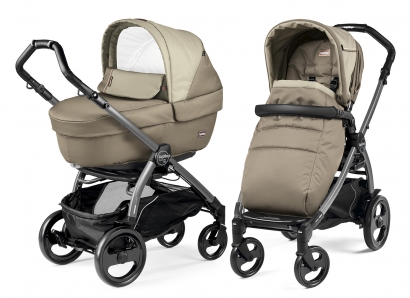 Коляска 2 в 1 Peg Perego Book 51 Elite Combo (прогулочный блок Pop-Up Completo, шасси Jet) Class Beige