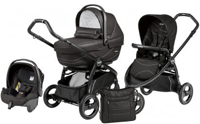 Коляска 3 в 1 Peg Perego Book Scout XL Modular System (прогулочный блок Pop-Up Sportivo) Bloom Black