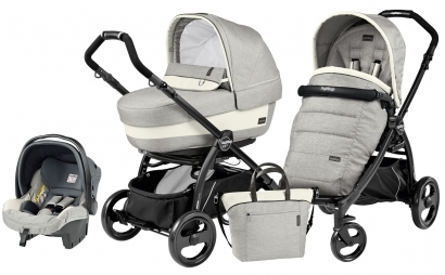Коляска 3 в 1 Peg Perego Book Plus Elite Set Modular (прогулочный блок Pop-Up Completo) Luxe Opal