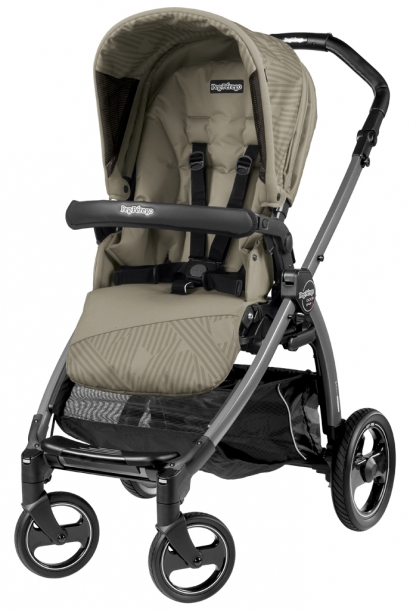 Прогулочная коляска Peg Perego Book S Pop-Up Sportivo (шасси White/Black) Geo Beige
