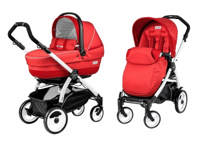 Коляска 2 в 1 Peg Perego Book 51 XL Modular System (прогулочный блок Pop-Up Completo, шасси White/Black) Sunset