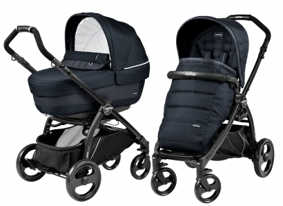 Коляска 2 в 1 Peg Perego Book Plus Elite Modular System (прогулочный блок Pop-Up Completo) Luxe Bluenight