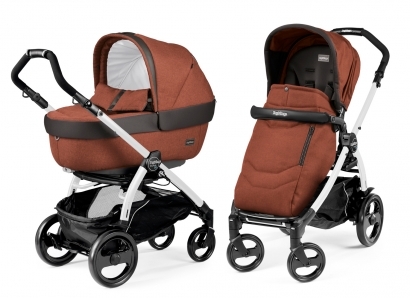 Коляска 2 в 1 Peg Perego Book 51 Elite Combo (прогулочный блок Pop-Up Completo, шасси Jet) Terracotta