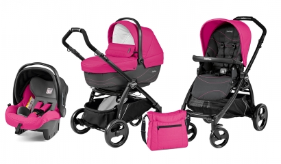 Коляска 3 в 1 Peg Perego Book Plus XL Modular System (прогулочный блок Pop-Up Sportivo) Bloom Pink