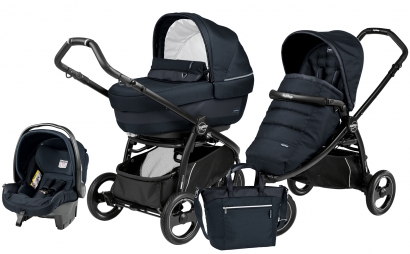 Коляска 3 в 1 Peg Perego Book Scout Elite Set Modular (прогулочный блок Pop-Up Completo) Luxe Bluenight