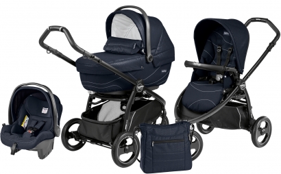 Коляска 3 в 1 Peg Perego Book Scout XL Modular System (прогулочный блок Pop-Up Sportivo) Bloom Navy