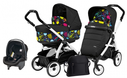 Коляска 3 в 1 Peg Perego Book 51 Pop Up Set Modular (шасси White/Black) Manri