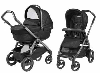 Коляска 2 в 1 Peg Perego Book Plus XL Modular System (прогулочный блок Pop-Up Sportivo) Geo Black