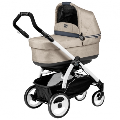 Коляска для новорожденных Peg Perego Book 51 Navetta Pop Up (шасси White/Black) Luxe Beige