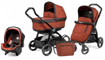 Коляска 3 в 1 Peg Perego Book Plus Pop Up Set Modular (прогулочный блок Pop-Up Completo) Terracotta