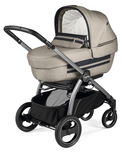 Коляска для новорожденных Peg Perego Book S Elite (шасси Jet) Luxe Ecru