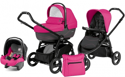 Коляска 3 в 1 Peg Perego Book Scout XL Modular System (прогулочный блок Pop-Up Sportivo) Bloom Pink