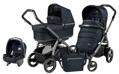 Коляска 3 в 1 Peg Perego Book 51S Pop Up Set Modular (шасси Jet) Luxe Bluenight