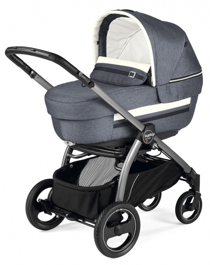 Коляска для новорожденных Peg Perego Book S Elite (шасси White/Black) Luxe Mirage