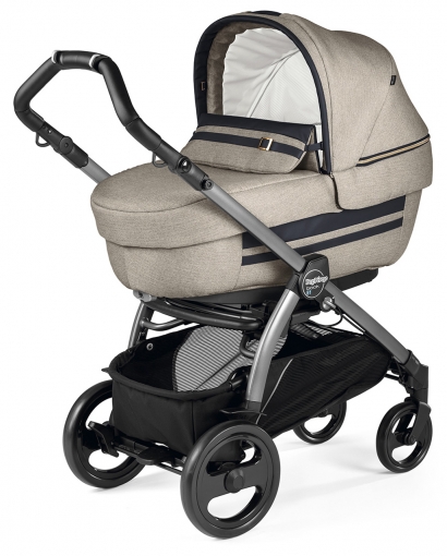 Коляска для новорожденных Peg Perego Book 51 Elite (шасси Jet) Luxe Ecru