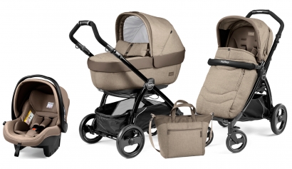 Коляска 3 в 1 Peg Perego Book Plus Elite Set Modular (прогулочный блок Pop-Up Completo) Cream