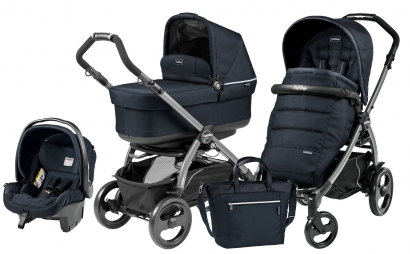 Коляска 3 в 1 Peg Perego Book 51 Pop-Up Modular System (шасси Jet) Luxe Bluenight