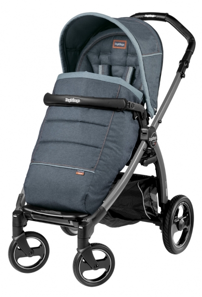 Прогулочная коляска Peg Perego Book S Pop-Up Completo (шасси White/Black) Blue Denim