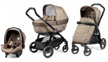 Коляска 3 в 1 Peg Perego Book Plus Elite Modular System (прогулочный блок Pop-Up Completo) Cream