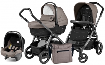 Коляска 3 в 1 Peg Perego Book 51 S XL Set Modular (прогулочный блок Pop-Up Sportivo, шасси Jet) Bloom Beige