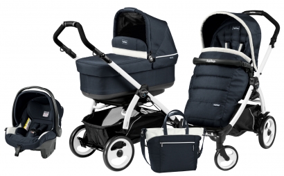 Коляска 3 в 1 Peg Perego Book 51 Pop Up Set Modular (шасси White/Black) Luxe Blue