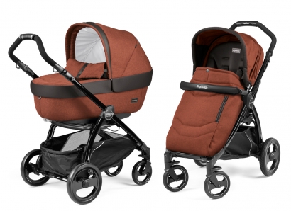 Коляска 2 в 1 Peg Perego Book Plus Elite Modular System (прогулочный блок Pop-Up Completo) Terracotta