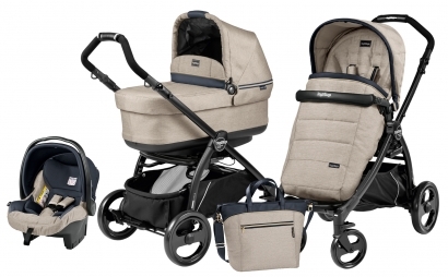 Коляска 3 в 1 Peg Perego Book Plus Pop-Up Modular System (прогулочный блок Pop-Up Completo) Luxe Beige