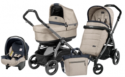 Коляска 3 в 1 Peg Perego Book 51 Pop-Up Modular System (шасси Jet) Luxe Beige