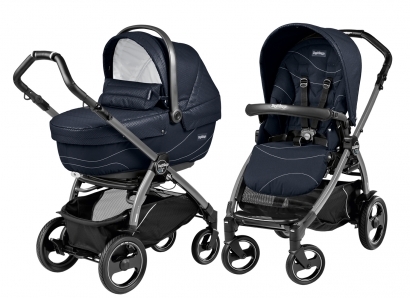 Коляска 2 в 1 Peg Perego Book 51S XL Modular System (прогулочный блок Pop-Up Sportivo, шасси Jet) Bloom Navy