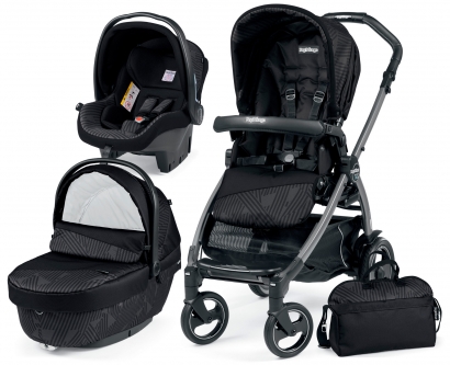 Коляска 3 в 1 Peg Perego Book S Geo Set Modular (шасси Jet) Geo Black