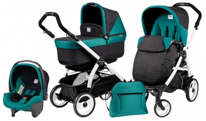 Коляска 3 в 1 Peg Perego Book 51 Pop-Up Modular System (шасси Jet) Aquamarine