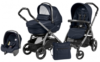 Коляска 3 в 1 Peg Perego Book 51 XL Set Modular (прогулочный блок Pop-Up Sportivo, шасси Jet) Bloom Navy