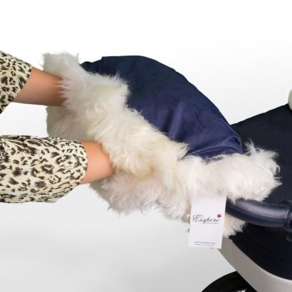 Муфта для рук на коляску Esspero Maria  (натуральный мех) Snowy Night