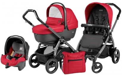 Коляска 3 в 1 Peg Perego Book 51 S XL Set Modular (прогулочный блок Pop-Up Sportivo, шасси Jet) Bloom Red