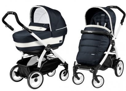 Коляска 2 в 1 Peg Perego Book 51 Elite Combo (прогулочный блок Pop-Up Completo, шасси Jet) Luxe Blue