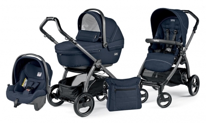 Коляска 3 в 1 Peg Perego Book S XL Modular System (прогулочный блок Pop-Up Sportivo, шасси Jet) Mod Navy