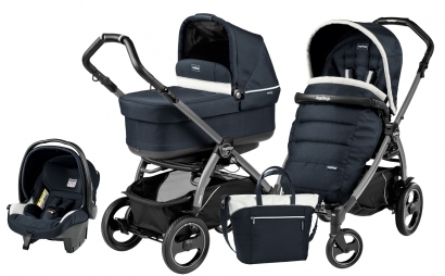 Коляска 3 в 1 Peg Perego Book 51S Pop Up Set Modular (шасси Jet) Luxe Blue